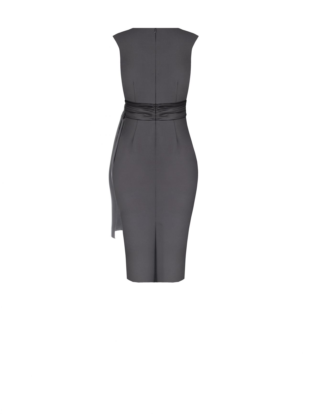 Rinascimento Tubino in Scuba mano Crepe Grigio Fino al 60% di sconto