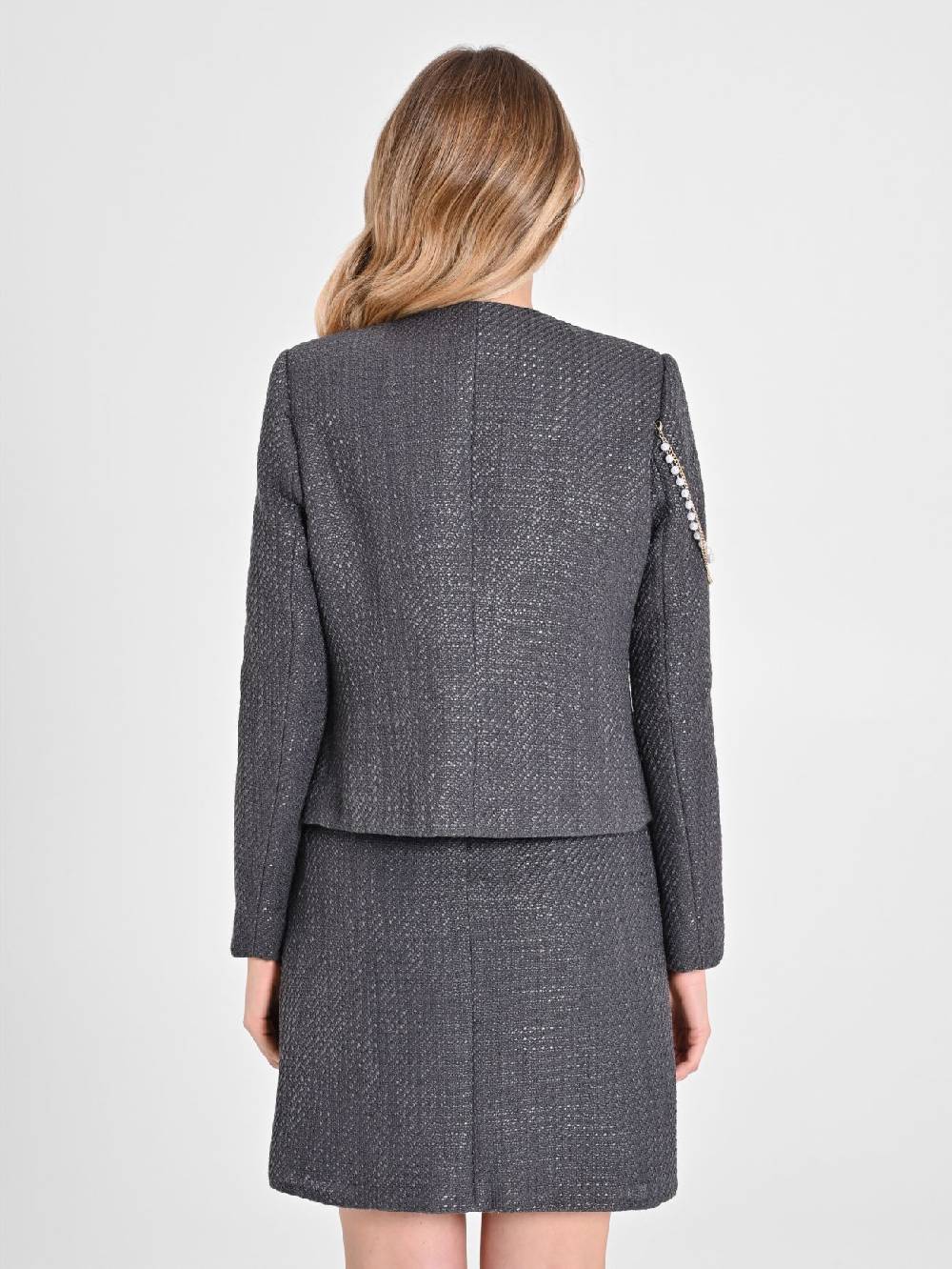 Rinascimento Giacca Corta in Tweed Esporta salva