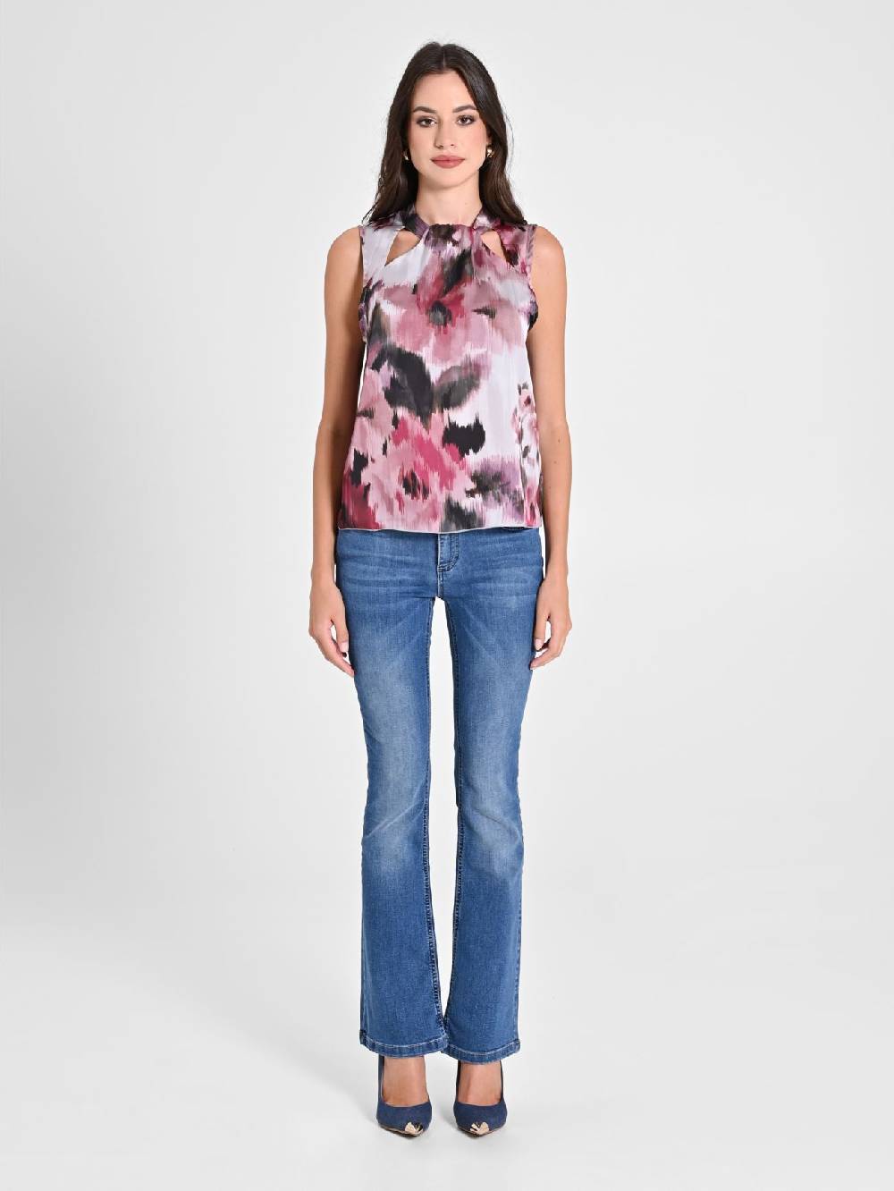 Rinascimento Blusa stampa Fiori Astratti Promozione