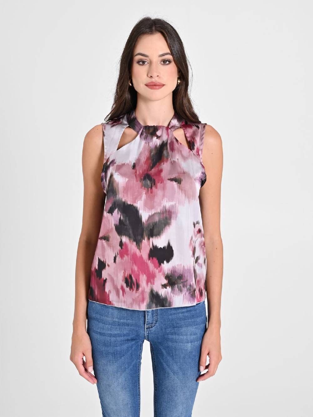 Rinascimento Blusa stampa Fiori Astratti Promozione
