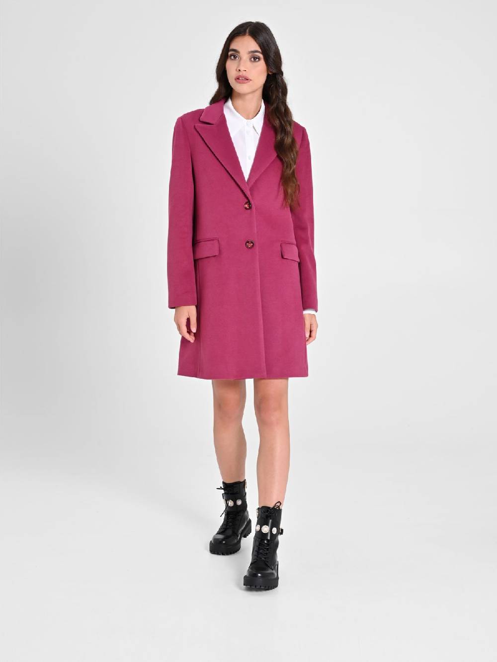 Rinascimento Cappotto Medio Bordeaux Shopping Online