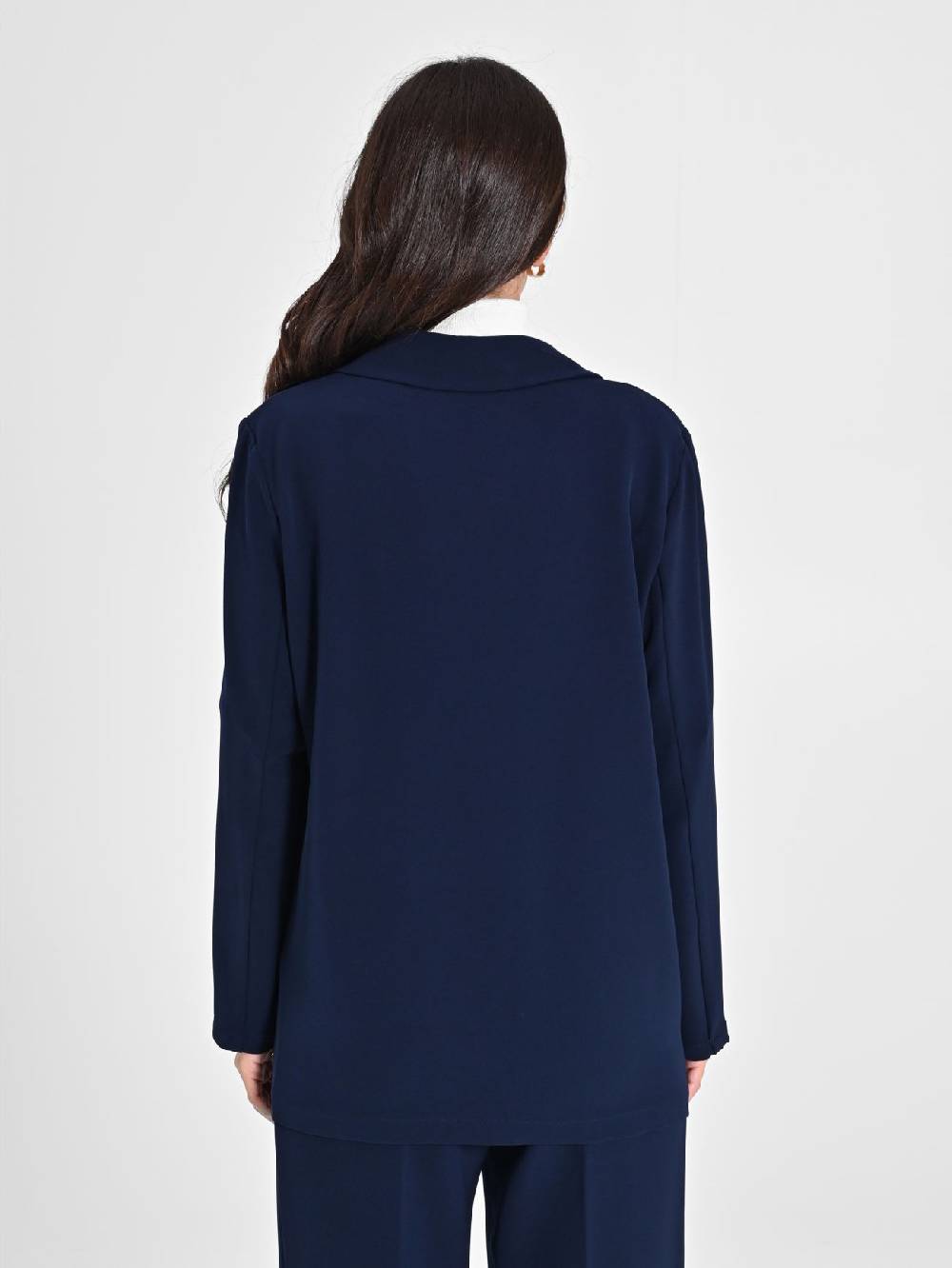 Rinascimento Giacca Blu in Crepe Novità