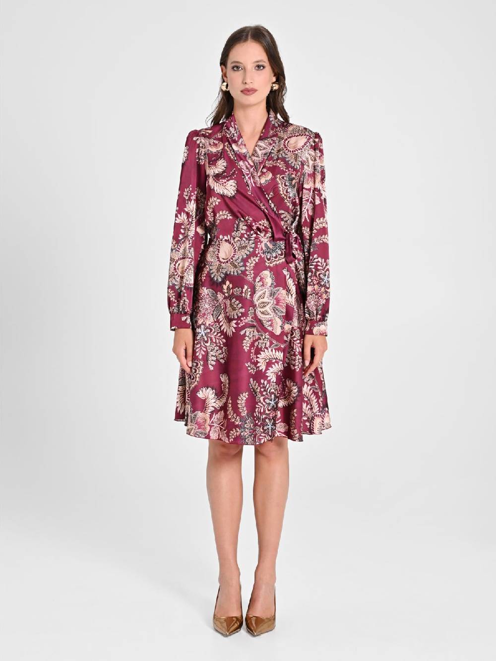 Rinascimento Wrap Dress stampa Cachemire Economico