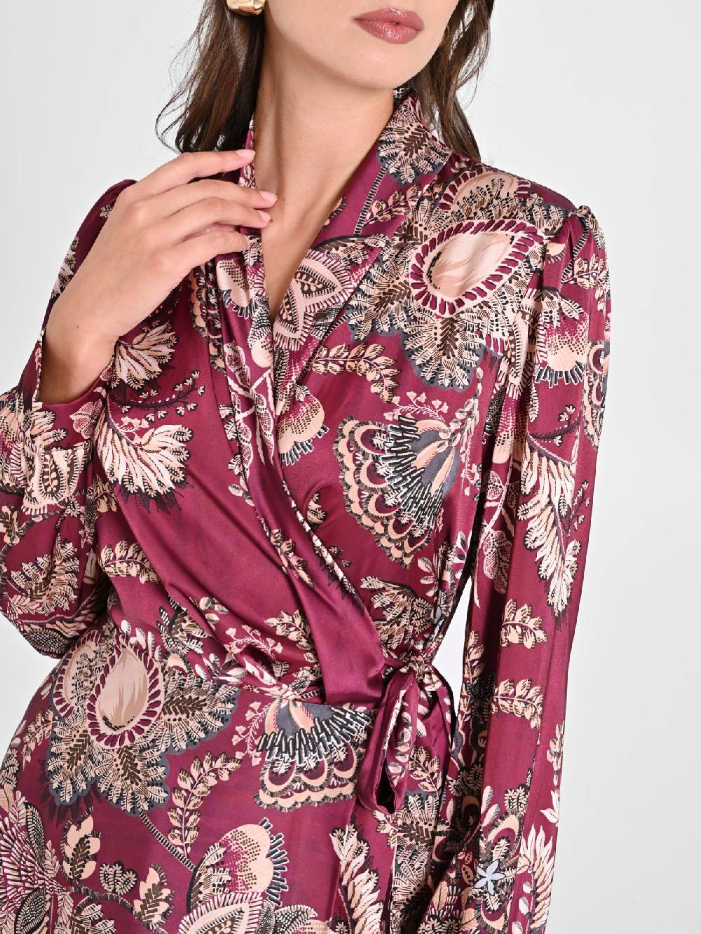 Rinascimento Wrap Dress stampa Cachemire Economico