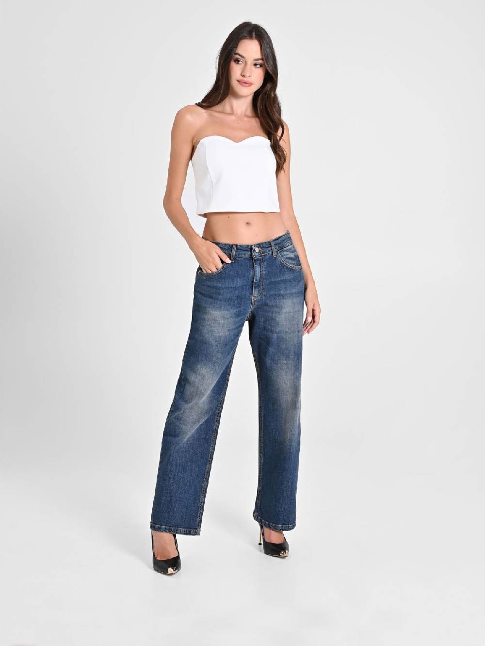 Rinascimento Jeans Gamba Ampia Online