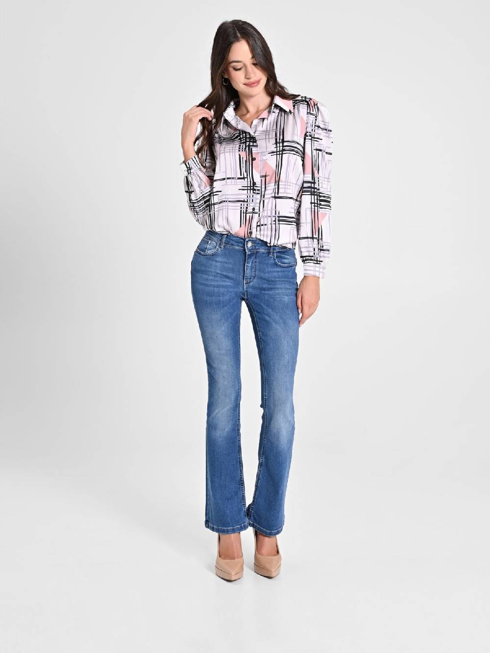 Rinascimento Jeans Flared In Vendita