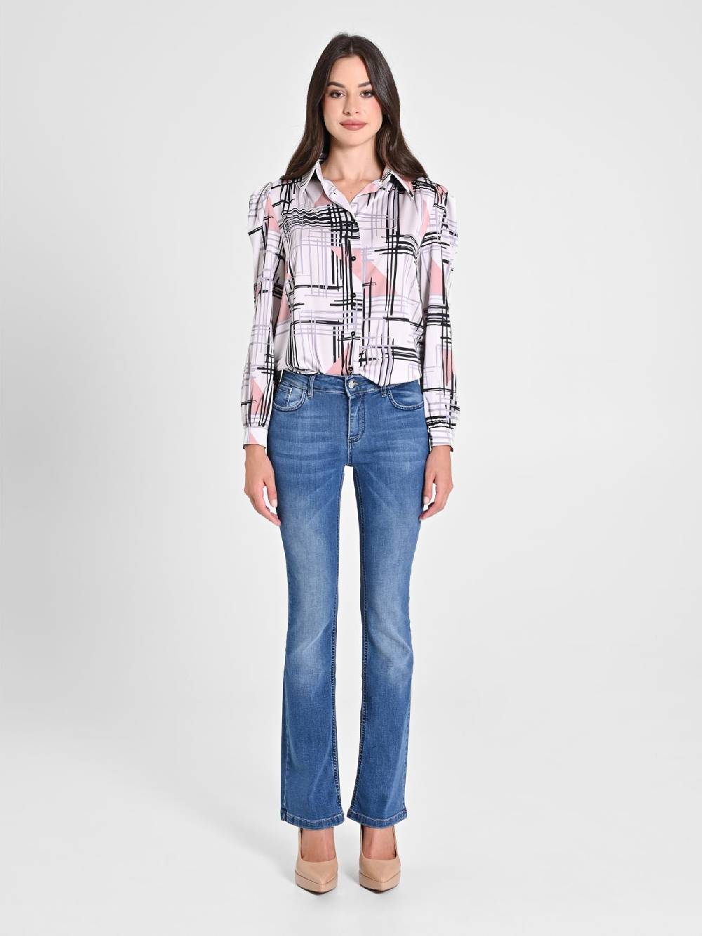 Rinascimento Jeans Flared In Vendita