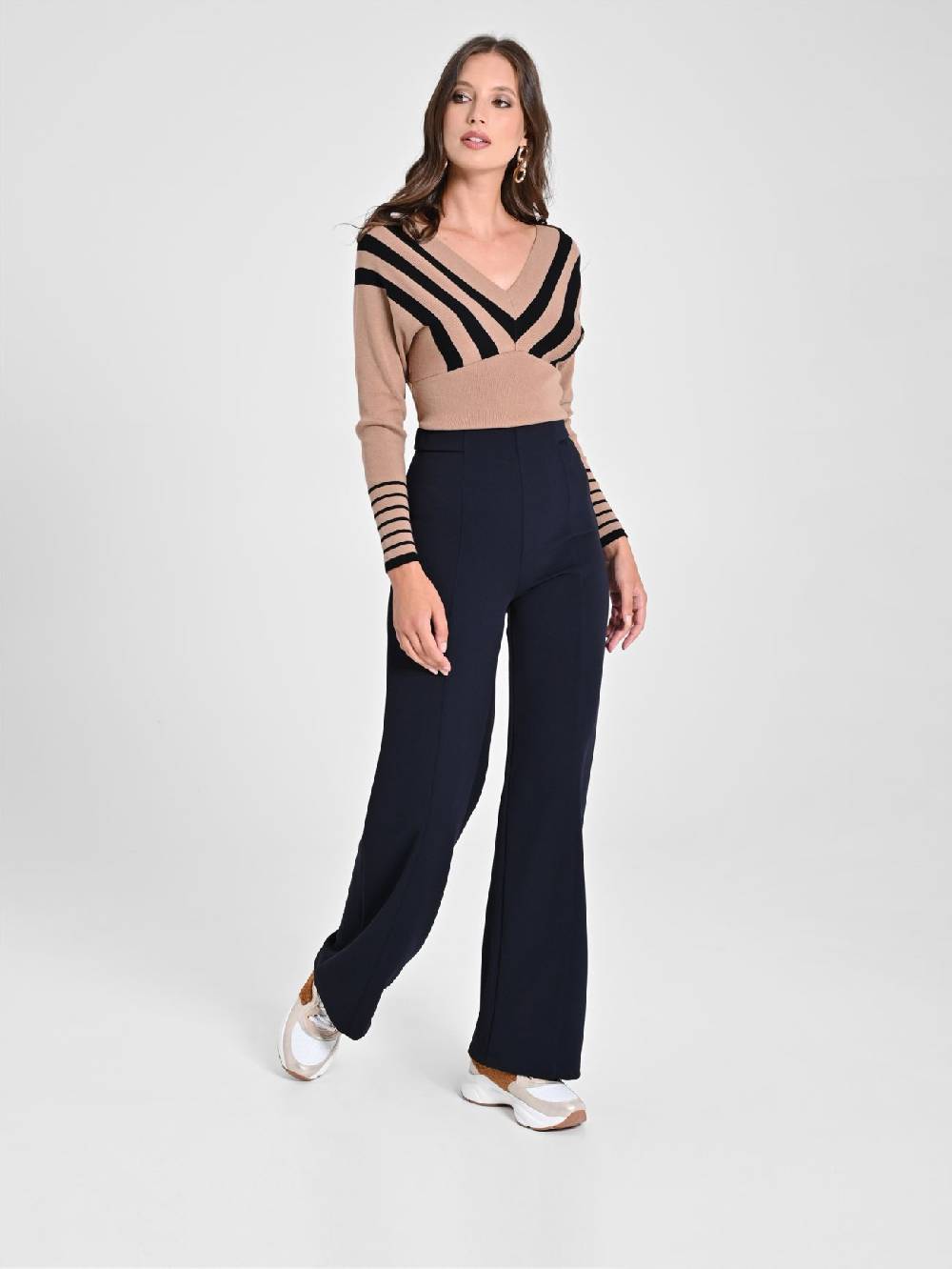 Rinascimento Pantaloni Cropped Blu Navy Saldi