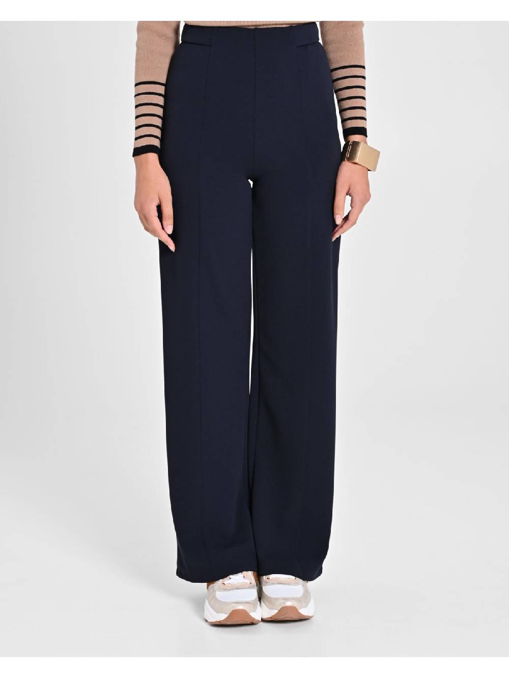 Rinascimento Pantaloni Cropped Blu Navy Saldi