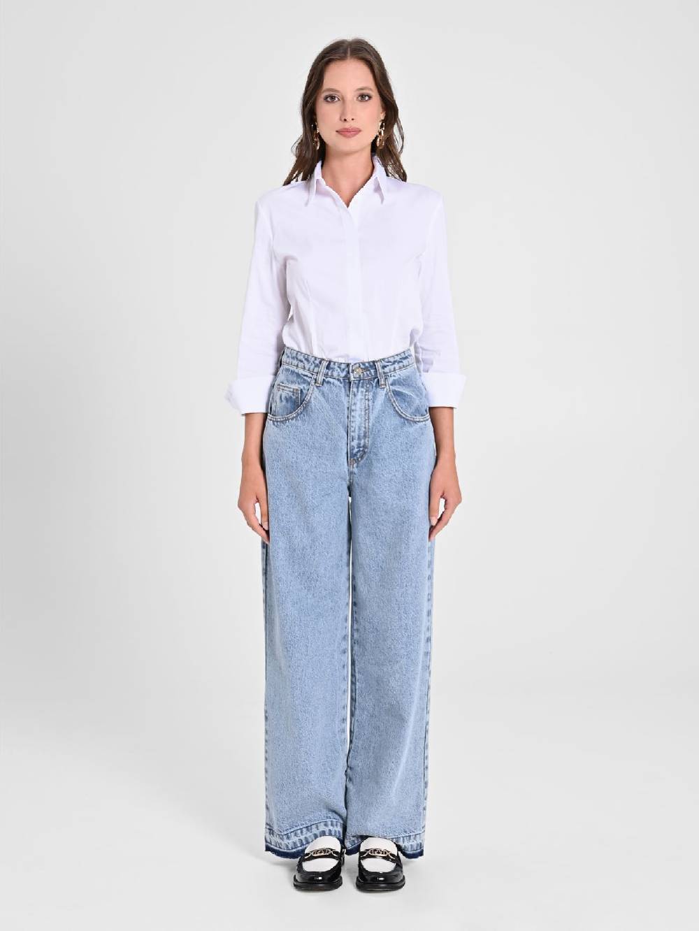 Rinascimento Jeans Chiari Wide Leg Vendite Flash