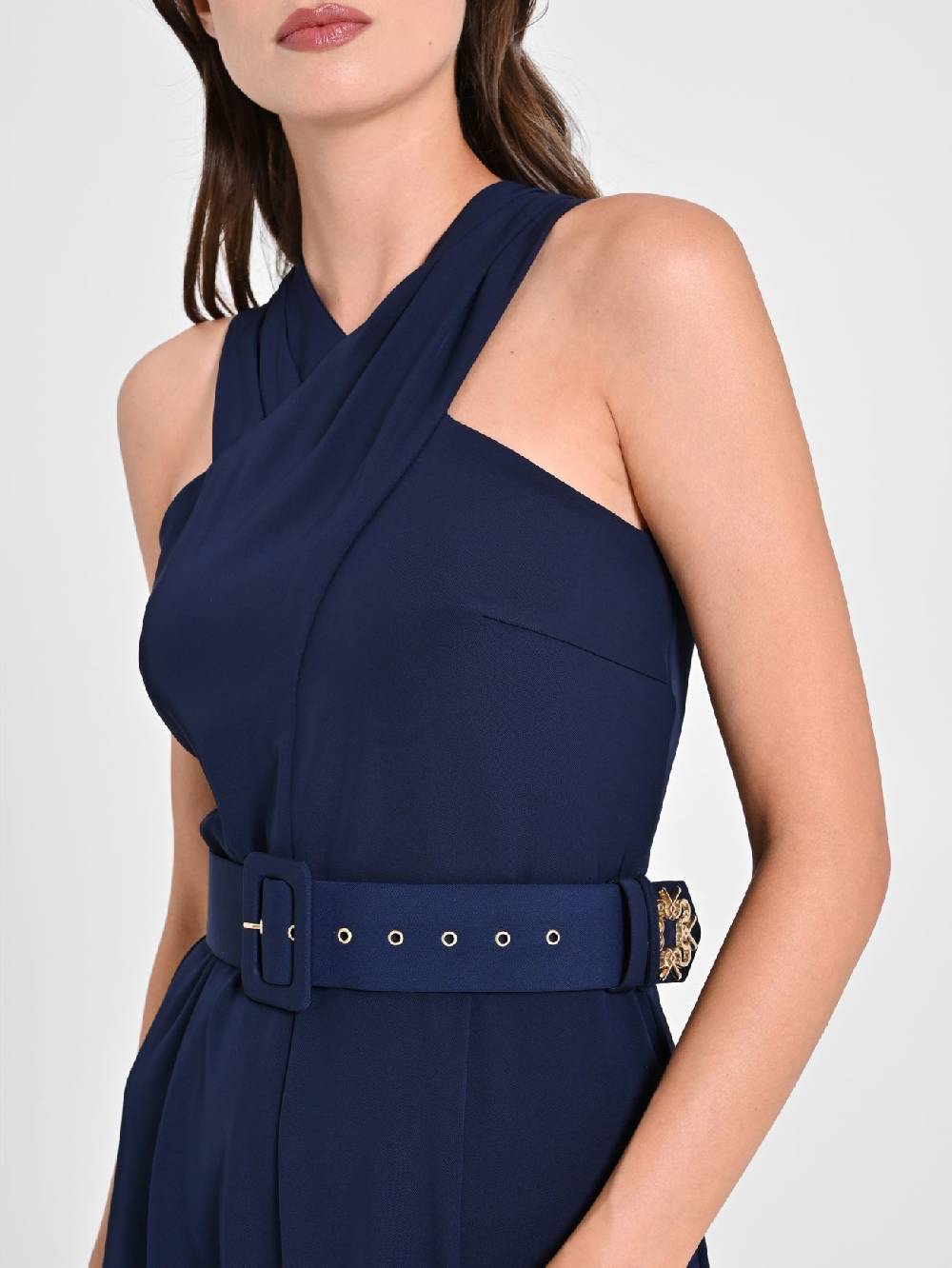 Rinascimento Tuta con Scollo intrecciato Blu Navy Negozio online di fabbrica