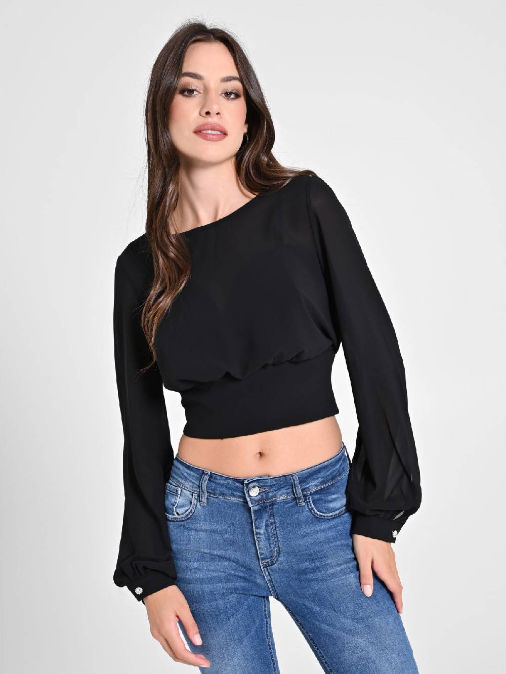 Rinascimento Blusa in Georgette con Top Comprare a buon mercato