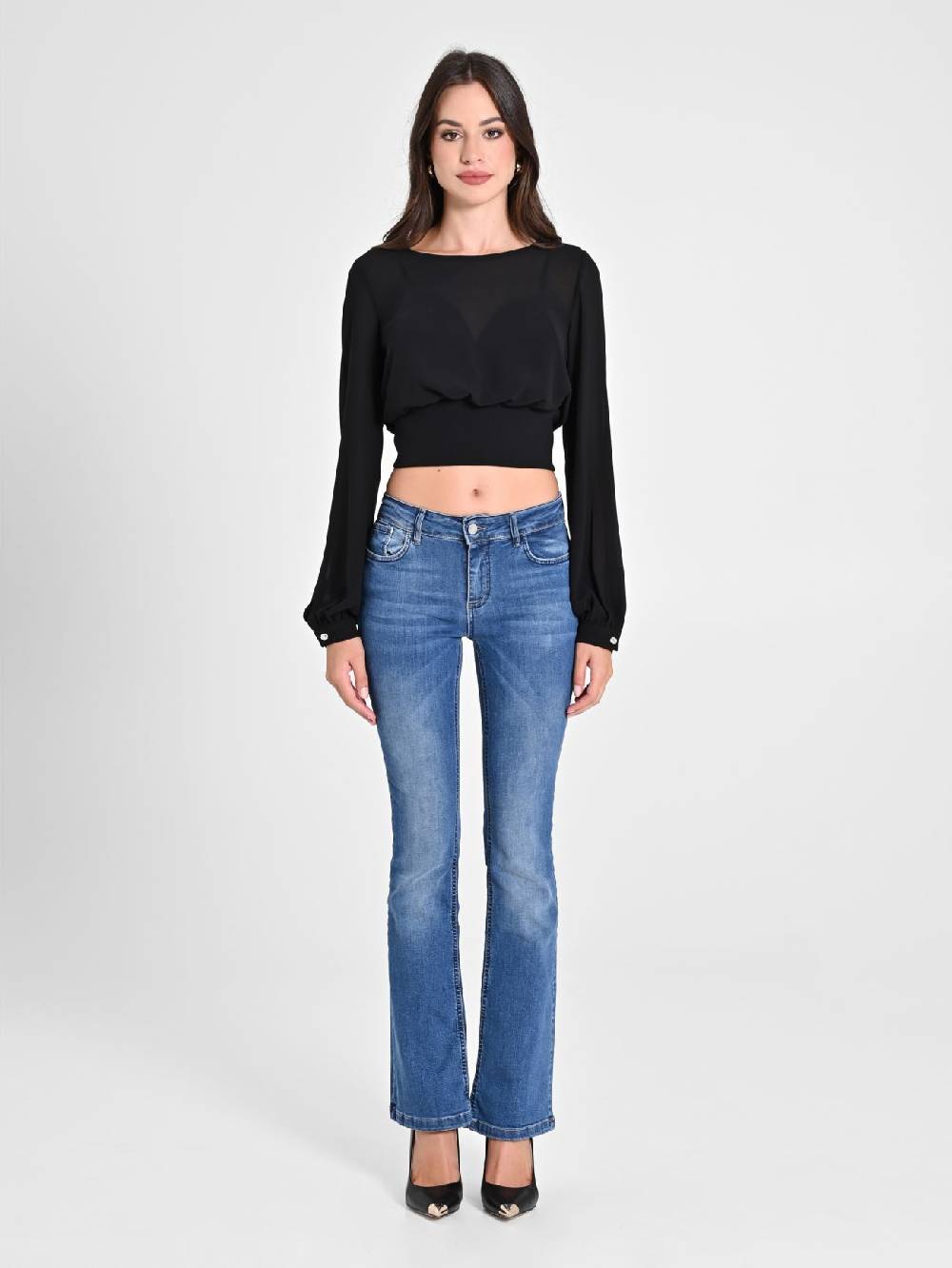 Rinascimento Blusa in Georgette con Top Comprare a buon mercato