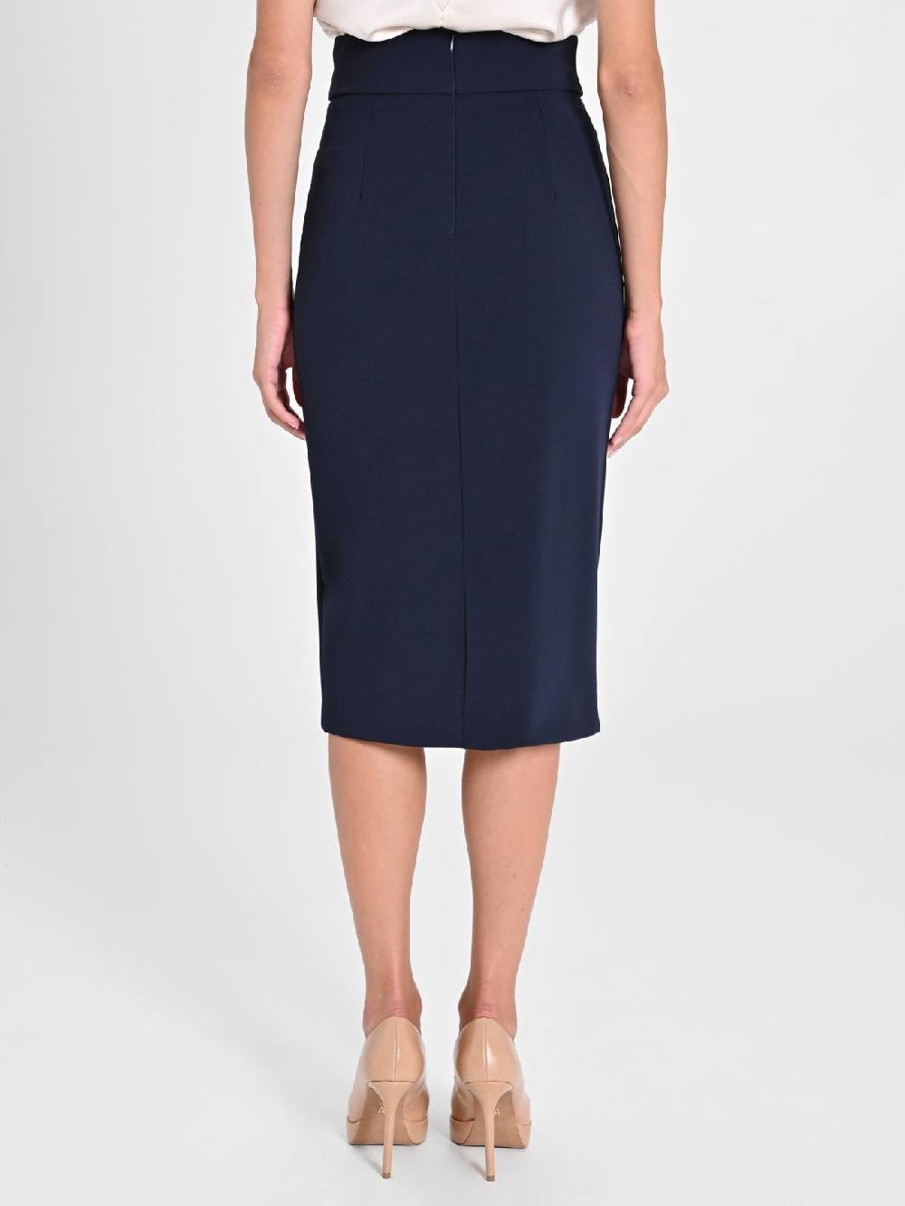 Rinascimento Gonna Tubino Blu Navy Offerte stagionali