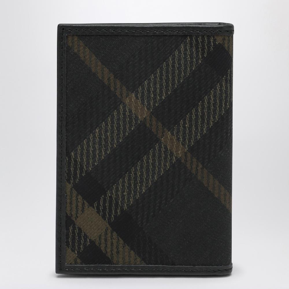 Burberry Portafoglio a libro nero con motivo Check Moda