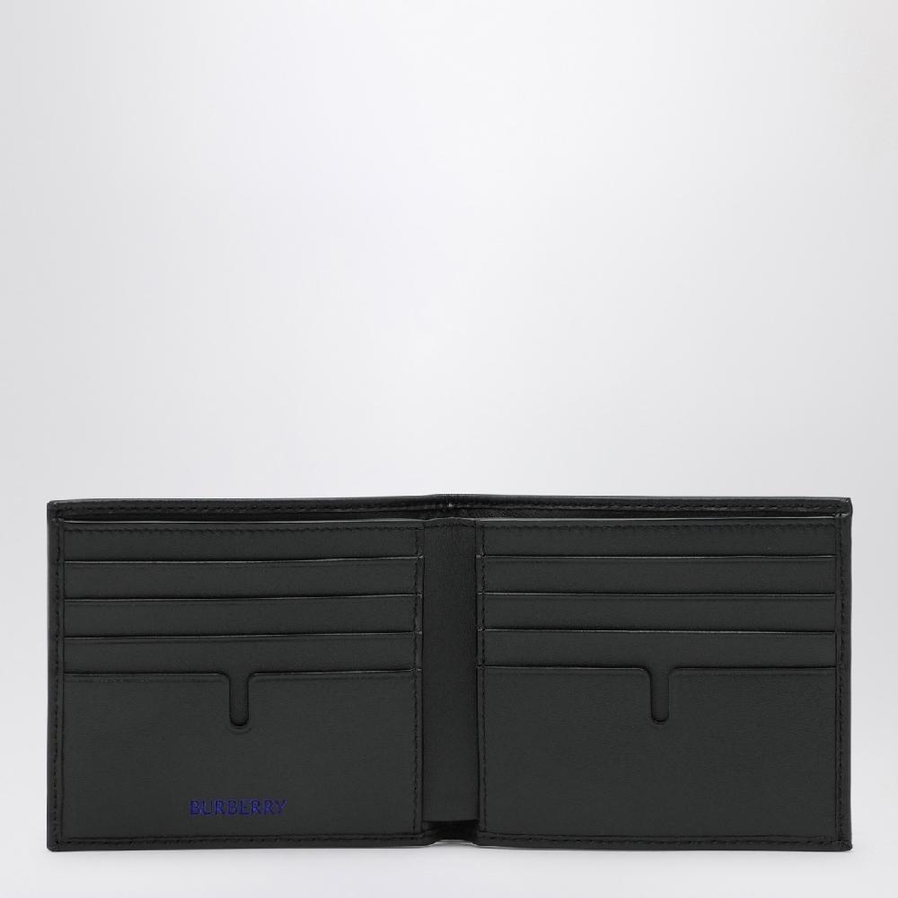 Burberry Portafoglio bi-fold nero con motivo Check 2025