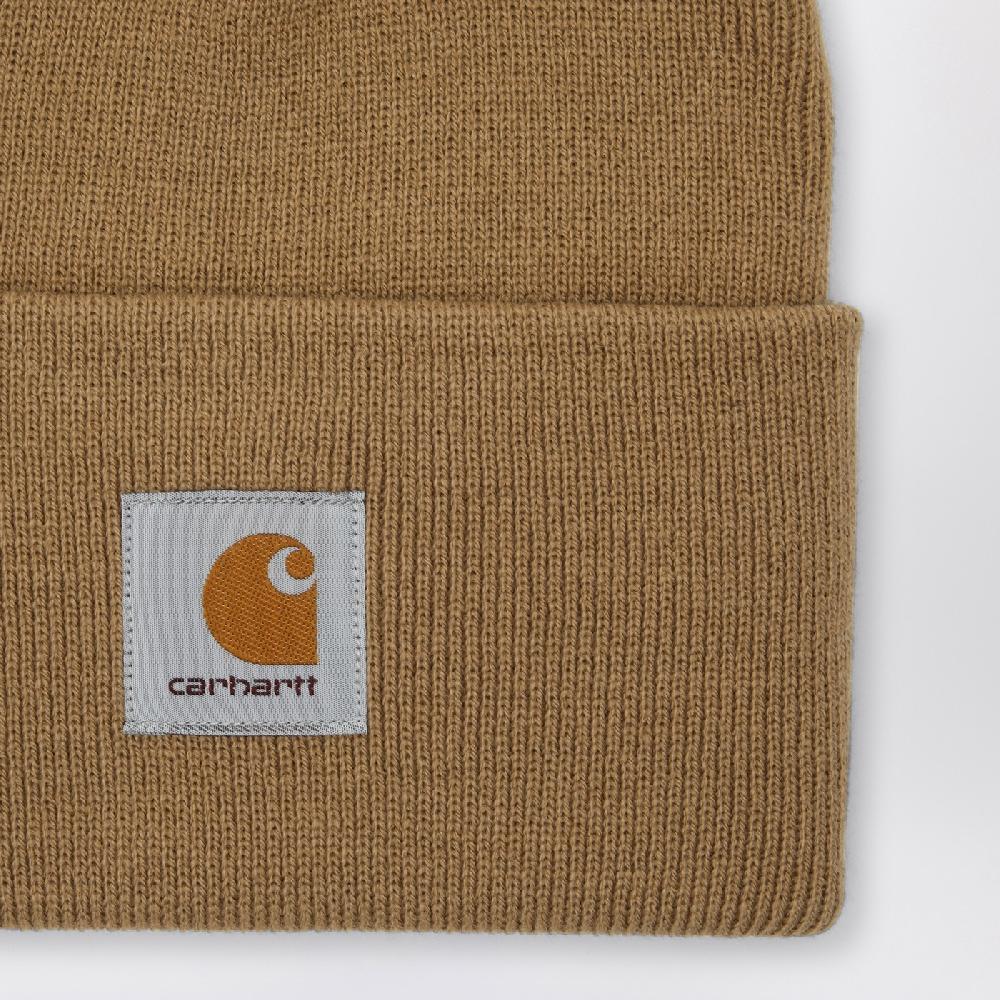 Carhartt WIP Cuffia beige con patch logo Italy