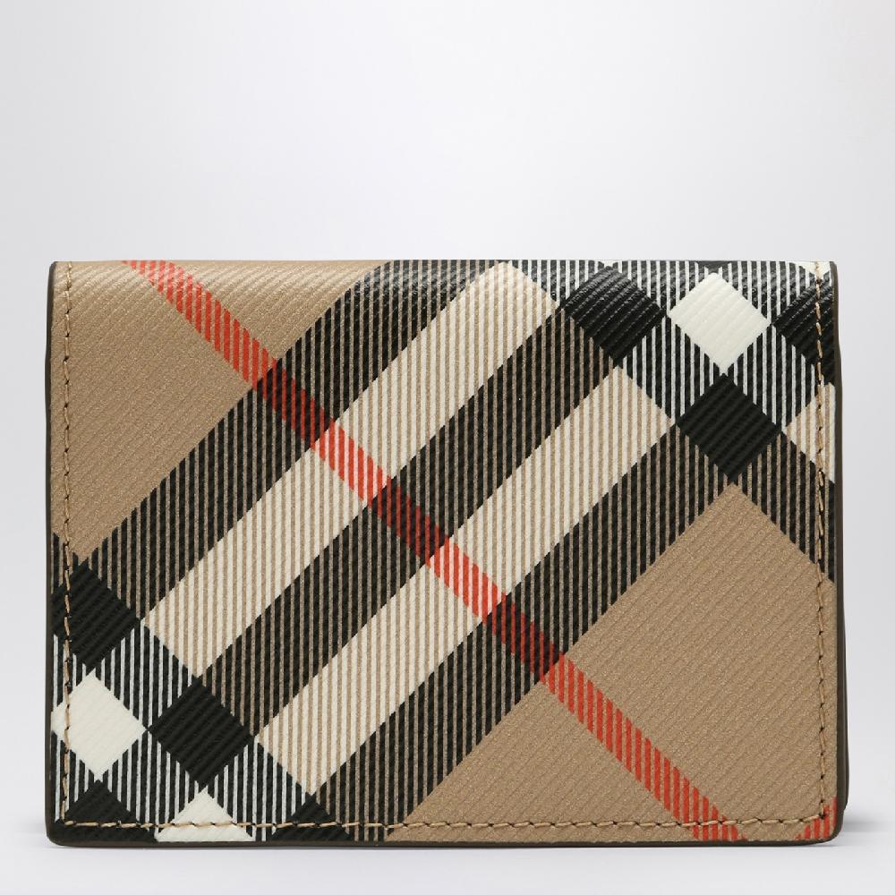 Burberry Portacarte e porta biglietti da visita Check Sand In Linea