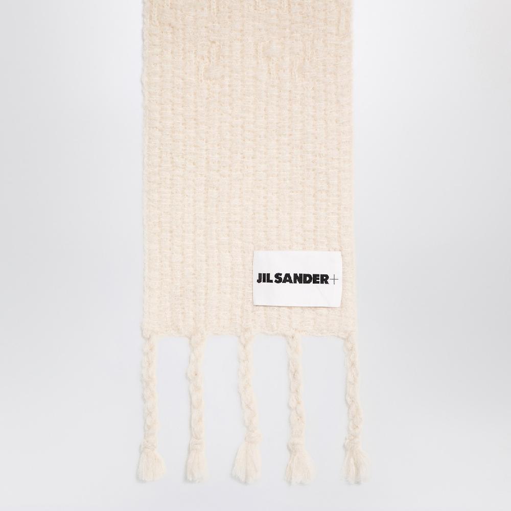 Jil Sander Sciarpa avorio in misto mohair Spedizione Gratuita