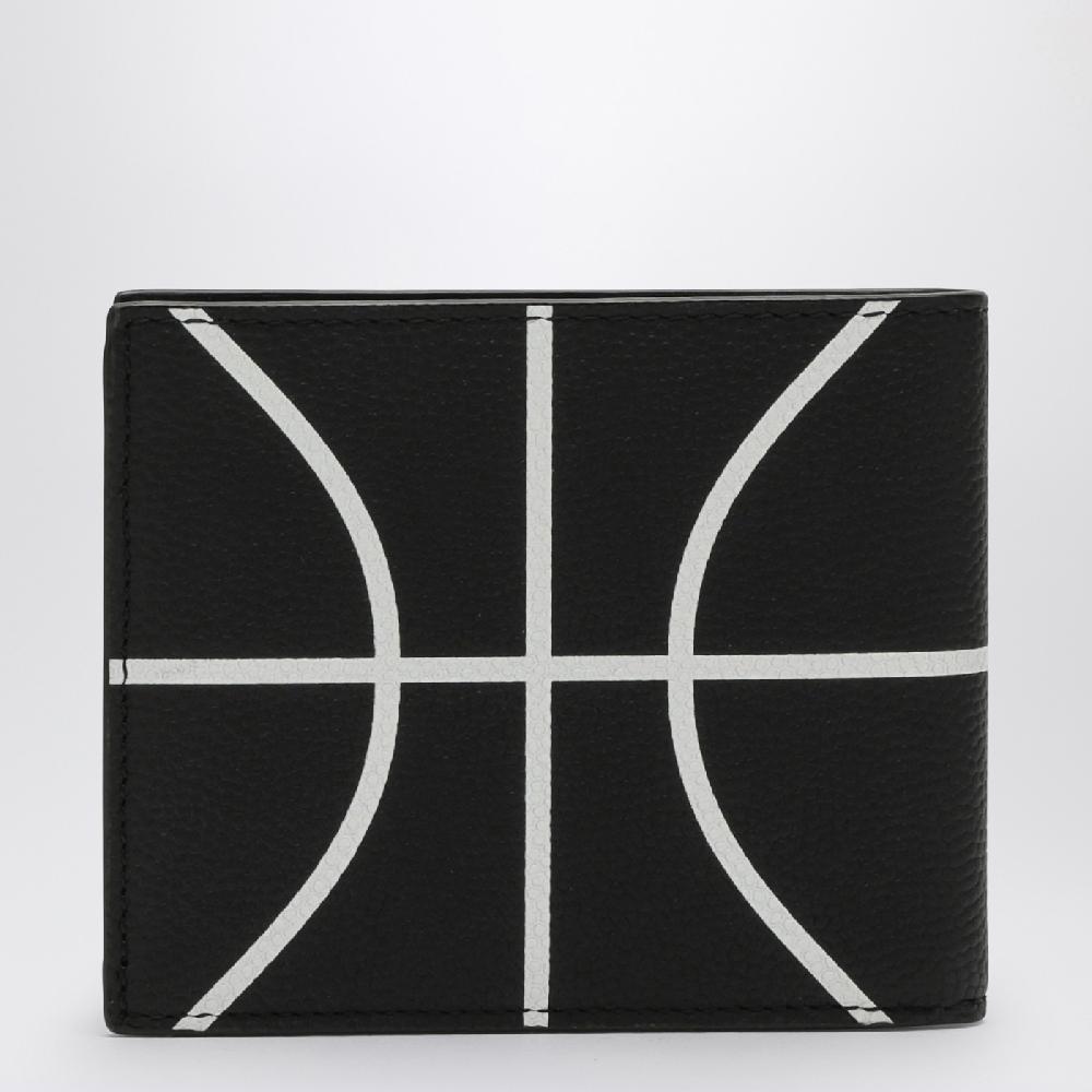 Off-Whiteu2122 Portafoglio bi-fold basketball nero in pelle Qualità Garantita