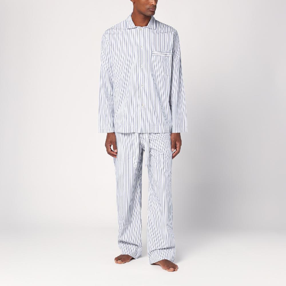 Tekla Camicia pigiama bianca a righe Fino Al -60%