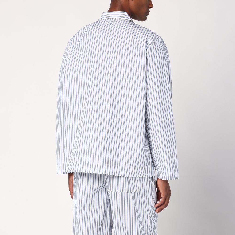 Tekla Camicia pigiama bianca a righe Fino Al -60%