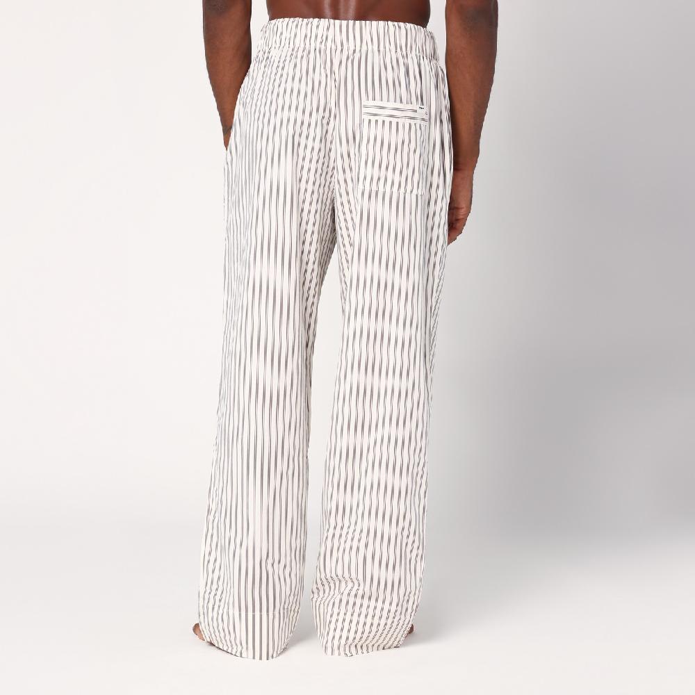 Tekla Pantalone pigiama beige a righe Prezzo Ridotto