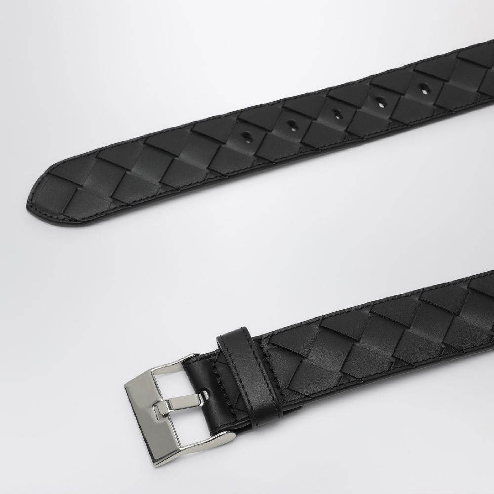 Bottega Veneta Cintura Watch nera in Intrecciato Saldi