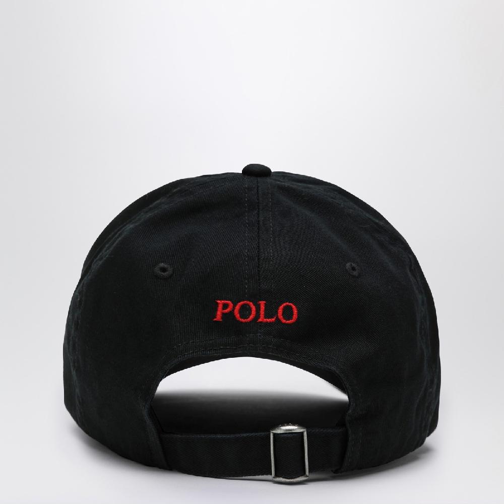 Polo Ralph Lauren Cappello nero in cotone con logo Hotsell