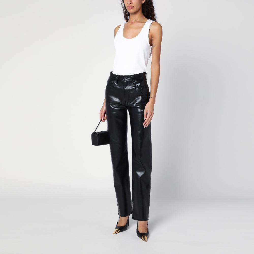 AGOLDE Pantalone nero in eco pelle 2025