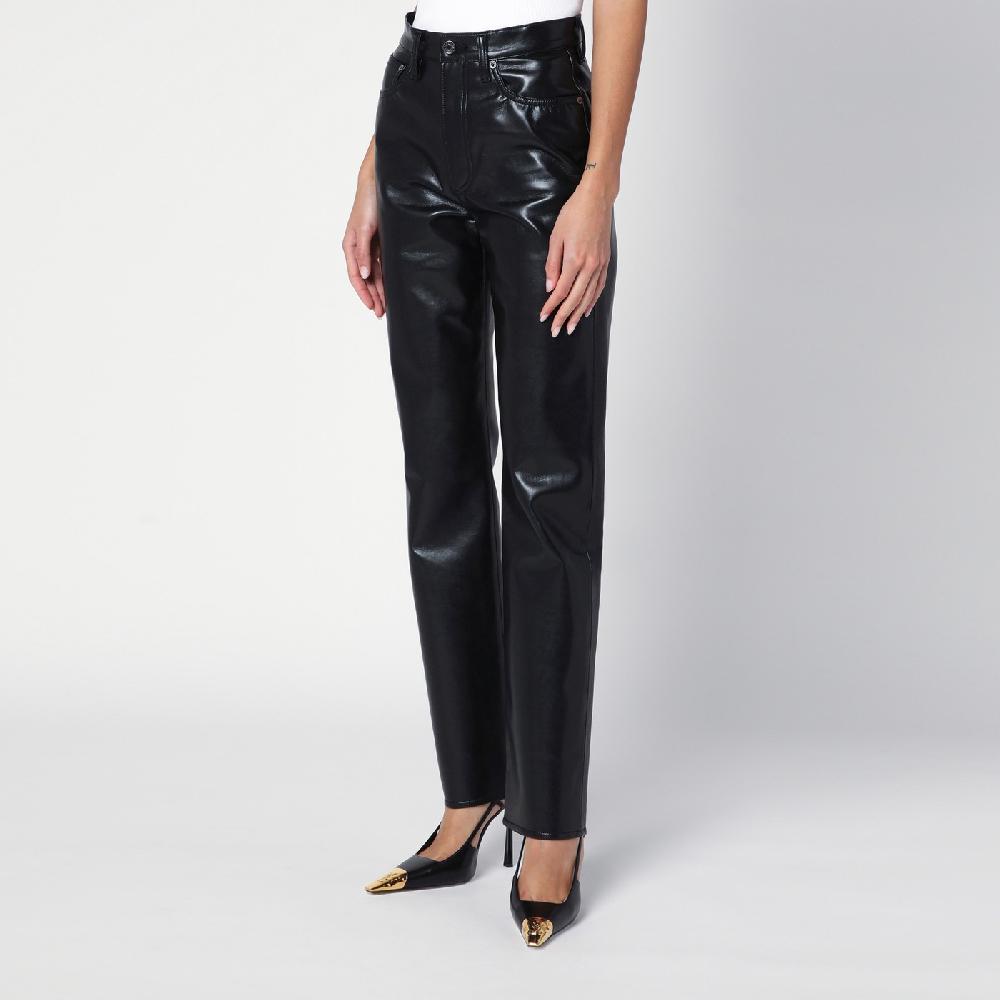 AGOLDE Pantalone nero in eco pelle 2025