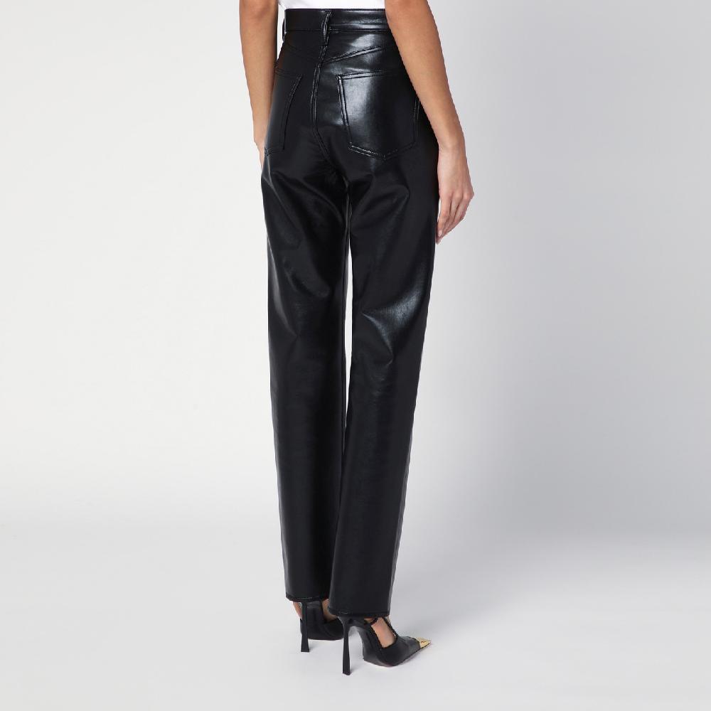 AGOLDE Pantalone nero in eco pelle 2025