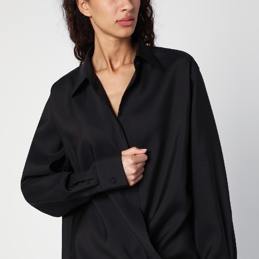 Valentino Garavani Camicia nera con coulisse In Linea