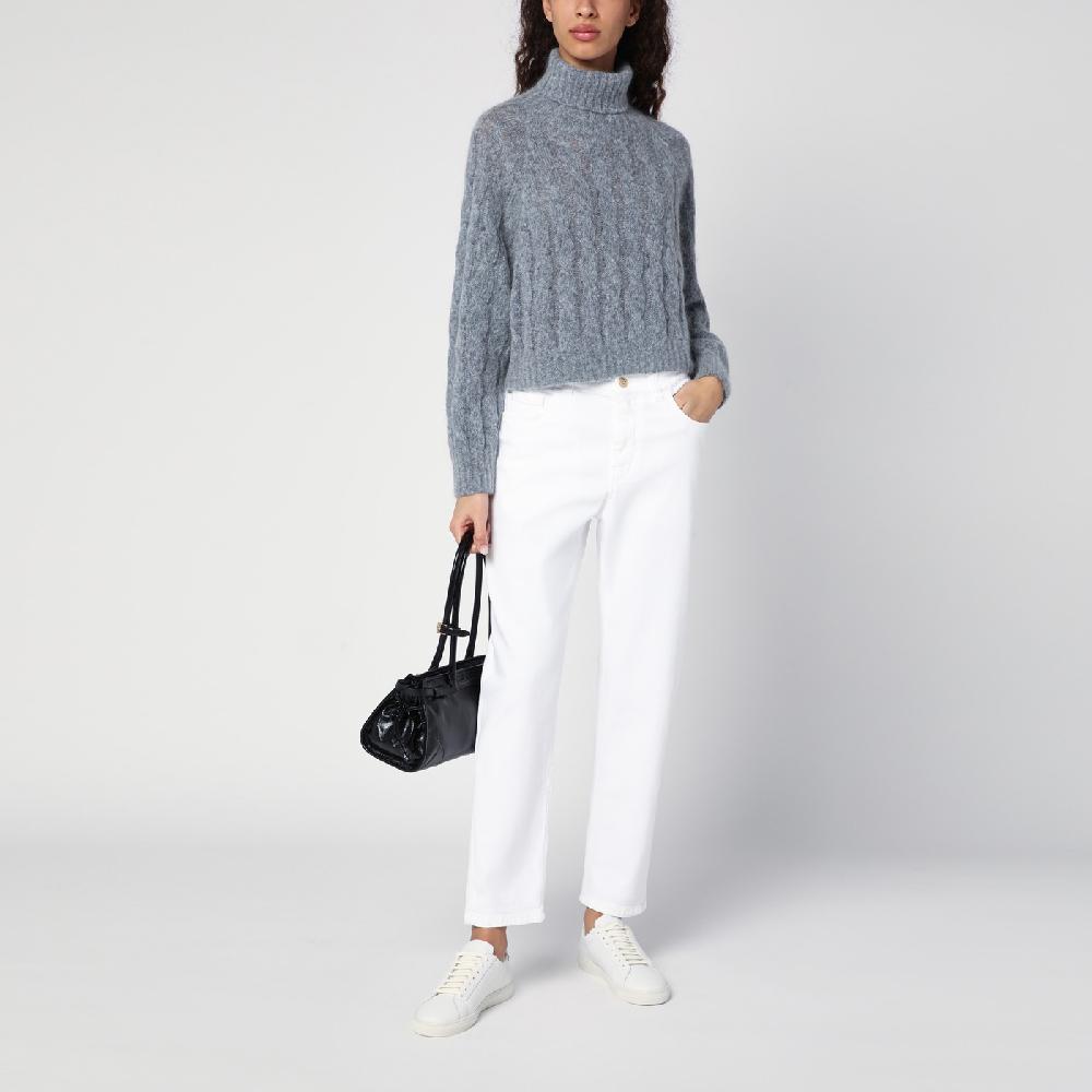 Brunello Cucinelli Pantalone bianco in cotone Vendita