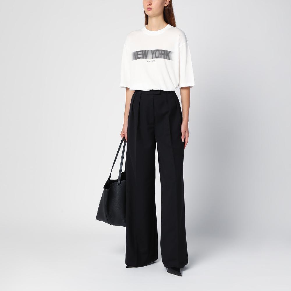 ANINE BING T-shirt over New York avorio Negozi Online