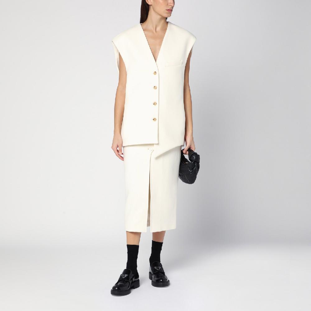Margaux Lu00f6nnberg Gilet Wallis bianco in lana Consegna Veloce