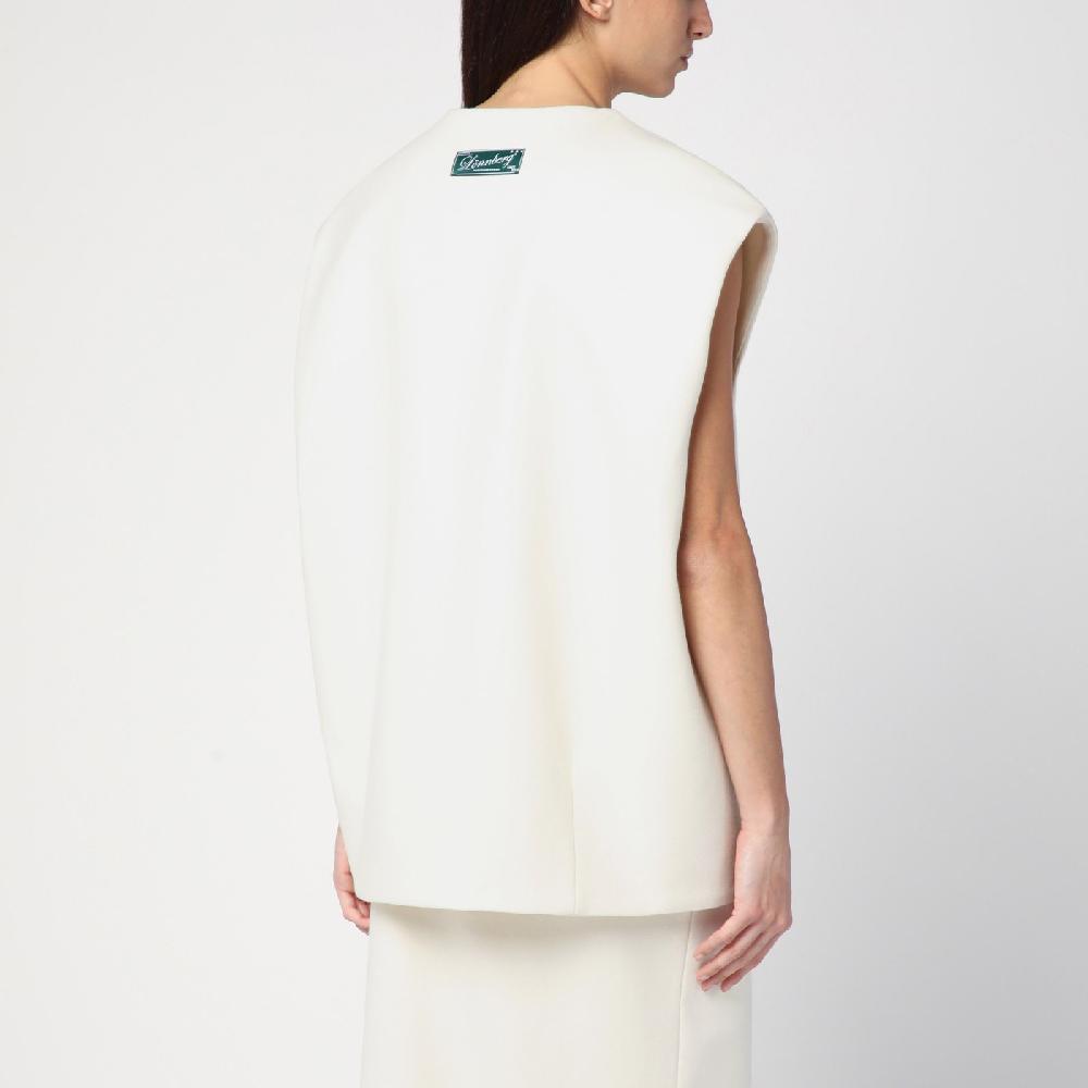 Margaux Lu00f6nnberg Gilet Wallis bianco in lana Consegna Veloce