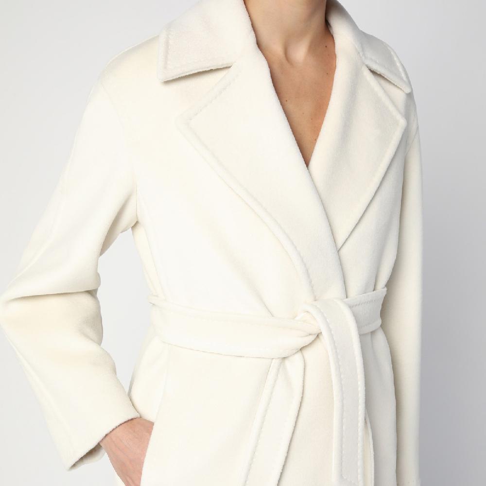 Max Mara Cappotto vestaglia bianco in misto cashmere Fino Al -60%