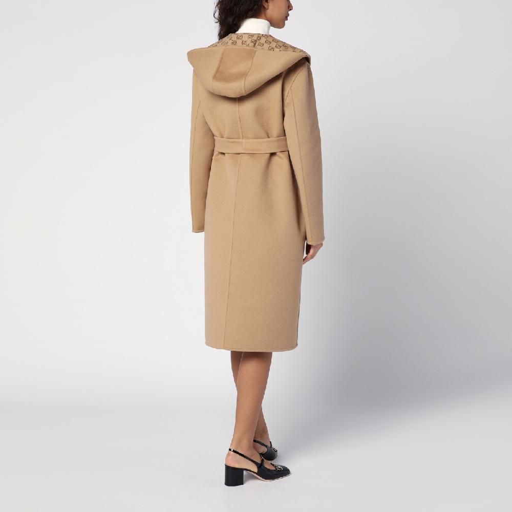 GUCCI Cappotto con cintura reversibile beige Novità