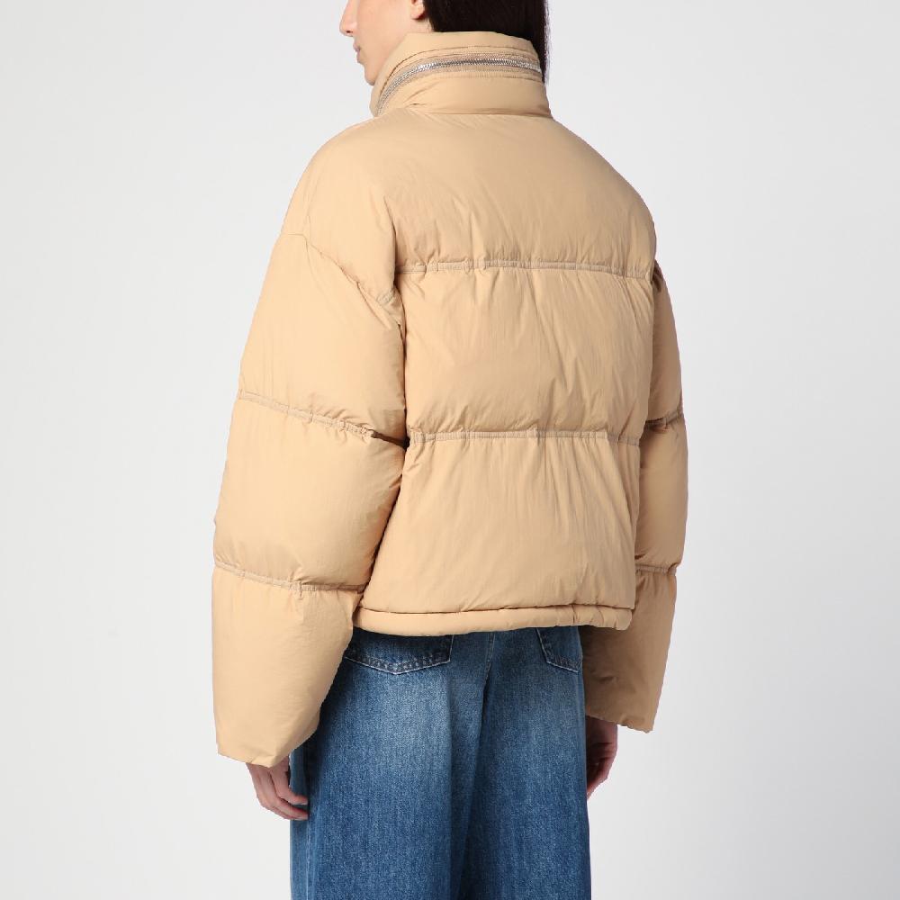 Ami Paris Piumino Ami de Coeur beige Sconto
