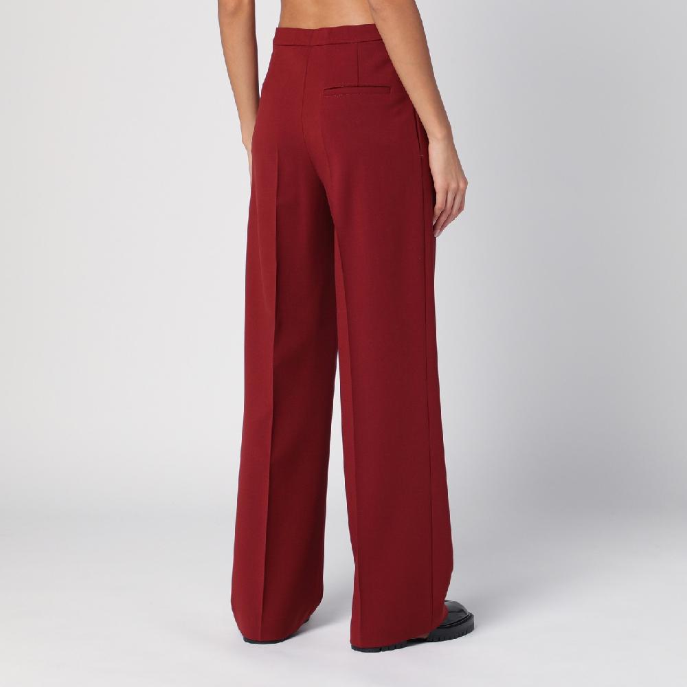 Loulou Studio Pantalone a palazzo in lana bordeaux Negozio