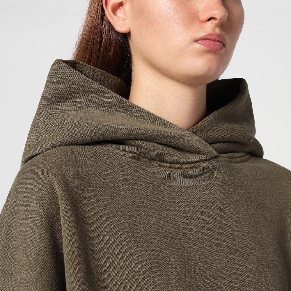Entire Studios Felpa cropped verde militare in cotone organico Convenienza