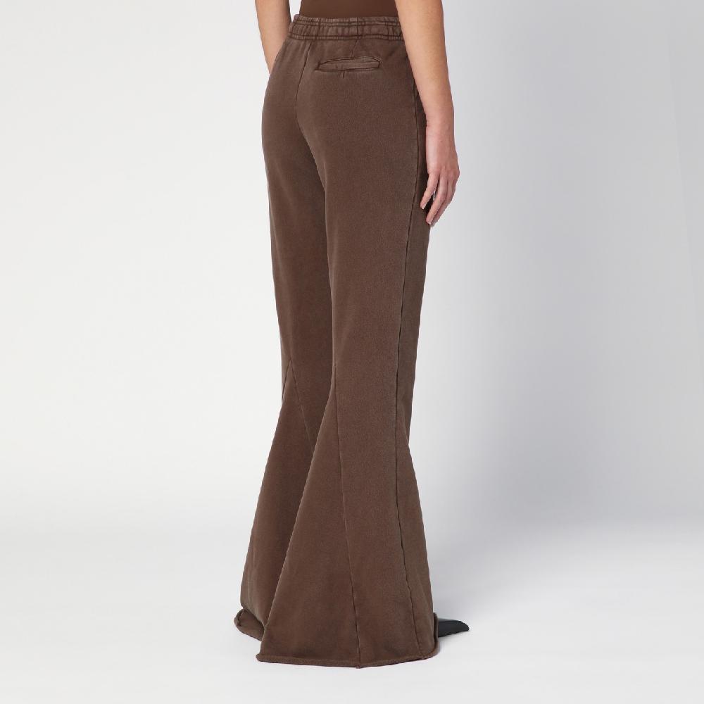 Entire Studios Pantalone a zampa marrone in cotone organico Sconto