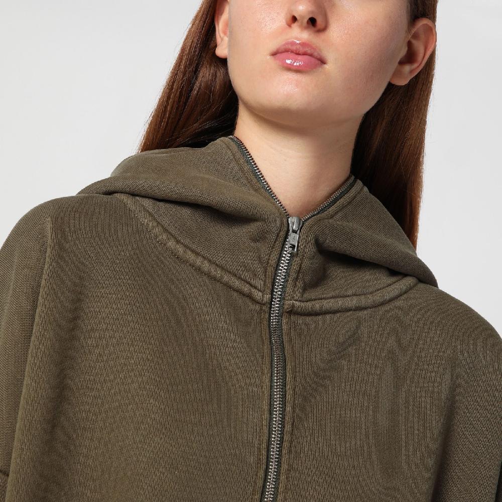 Entire Studios Felpa cropped verde militare in cotone organico Economico