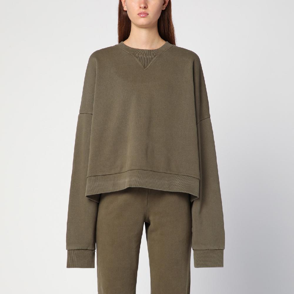 Entire Studios Felpa verde militare in cotone organico
