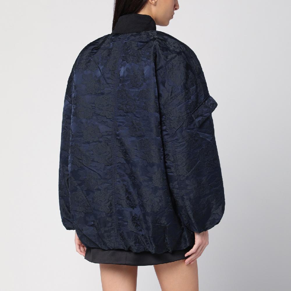 Ganni Bomber blu navy con zip Hotsell