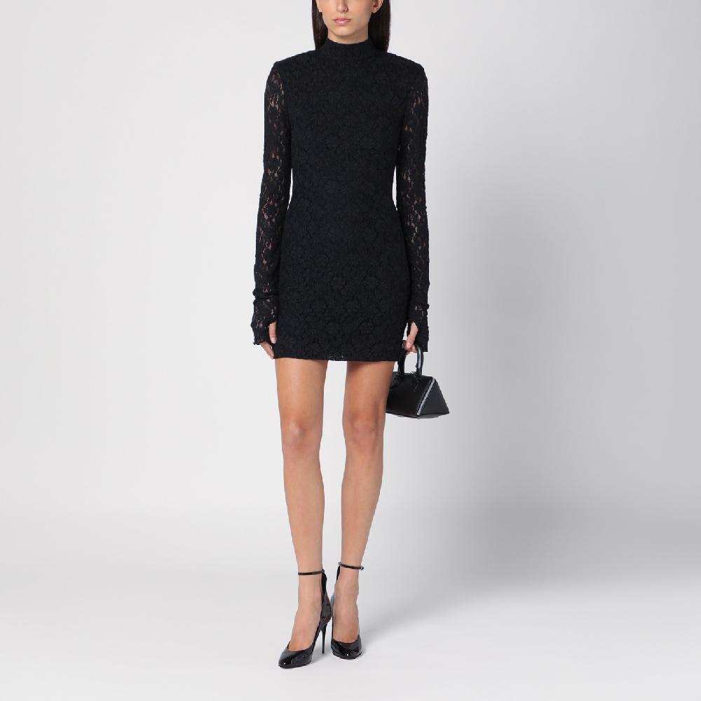 ROTATE Birger Christensen Mini abito nero in pizzo Moda