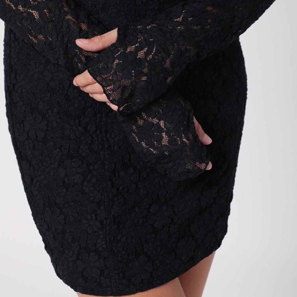 ROTATE Birger Christensen Mini abito nero in pizzo Moda