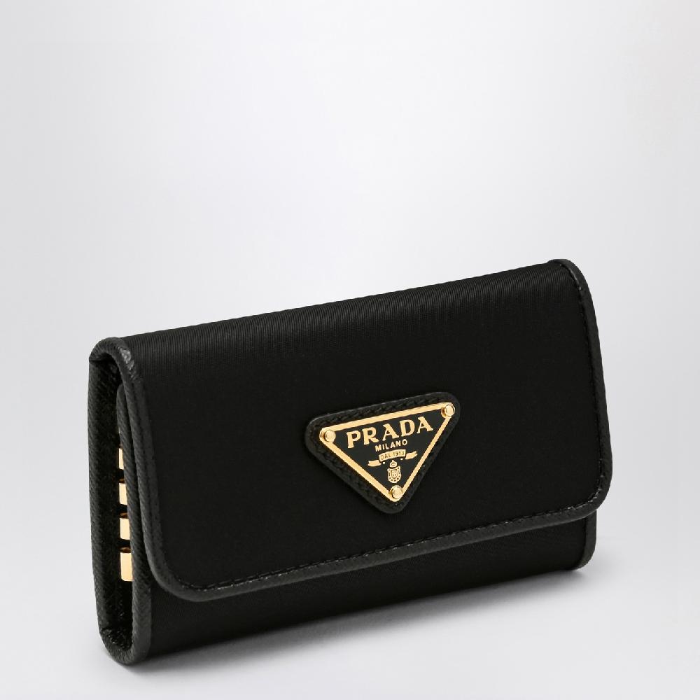 Prada Portachiavi nero in Re-Nylon