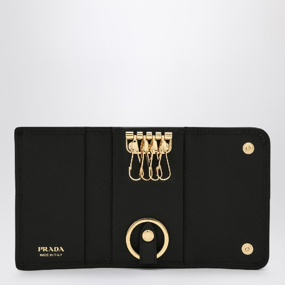 Prada Portachiavi nero in Re-Nylon 2025